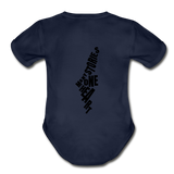 MPP Organic Baby Bodysuit (Tatreez Logo) - dark navy
