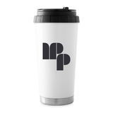 16 oz Travel Mug - white