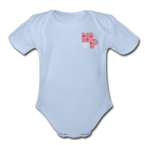 MPP Organic Baby Bodysuit (Tatreez Logo) - sky