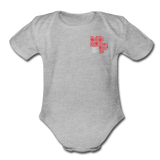 MPP Organic Baby Bodysuit (Tatreez Logo) - heather gray