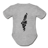 MPP Organic Baby Bodysuit (Tatreez Logo) - heather gray